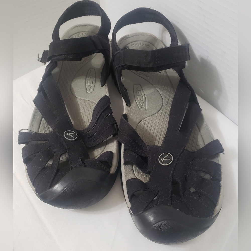 Keen Rose Sandals Women's 9.5 Black Gray Comfort Sport Hiking Trail Outdoor